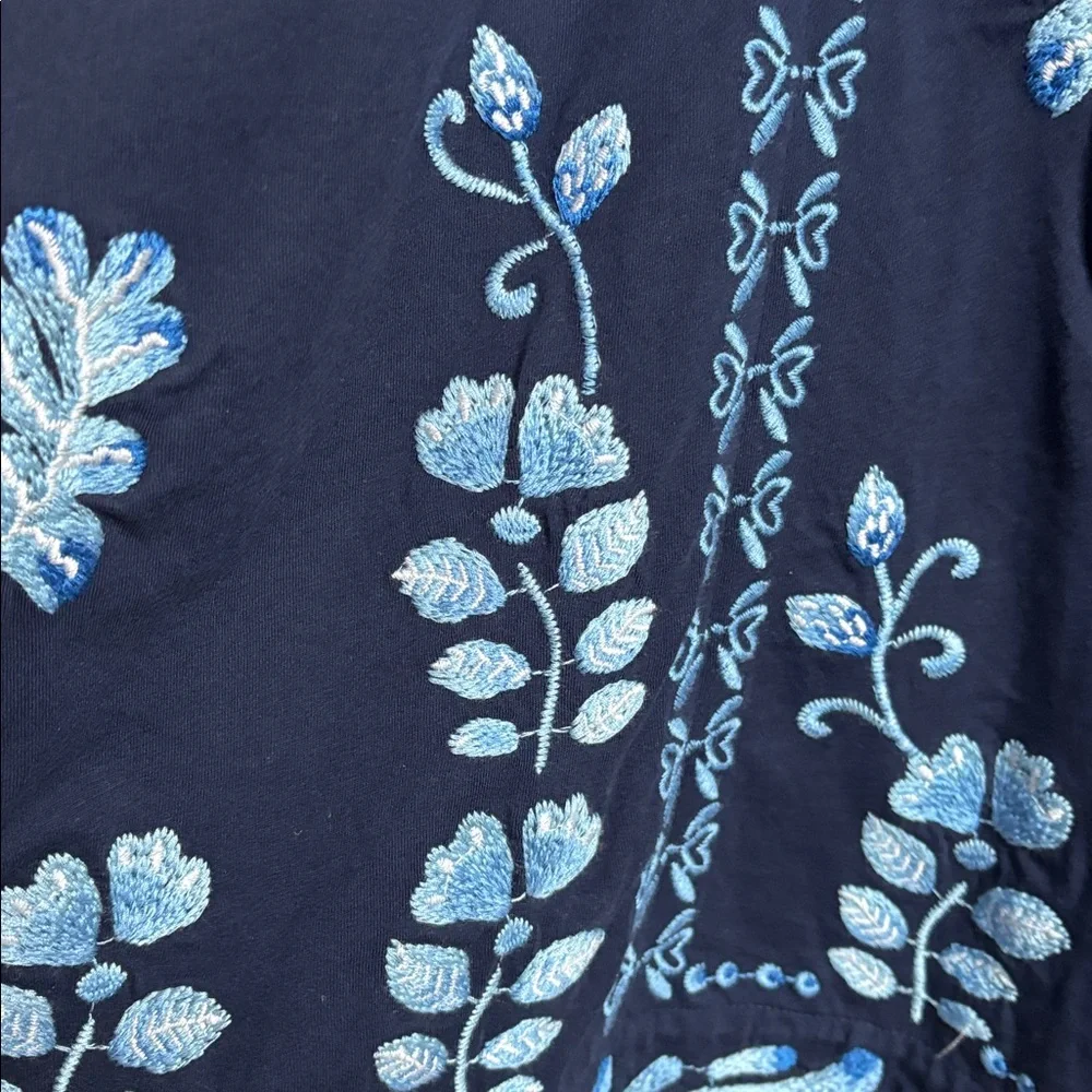 Johnny Was V-Neck Drawstring Knit Dress (Size M) - Picture 3 of 14